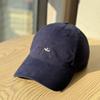 Korean-style versatile baseball cap with puppy embroidery for women, wide brim that makes the face look smaller, pure cotton slimming duckbill cap