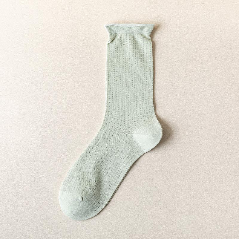 5 пар/комплект женские носки весна-лето Harajuku однотонные носки женские хлопковые дышащие носки средней длины Calcetines Mujer новые