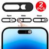 1-2 шт. Черная крышка для веб-камеры для iPhone, защита от хакеров, шторка, защита конфиденциальности, сдвижная заслонка, защита от подглядывания для камеры смартфона, ноутбука