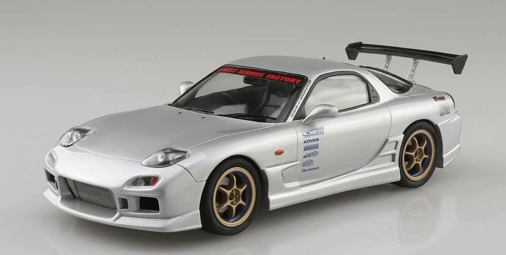Aoshima Bunka Kyozai The Tuned Car Series Mazda FD3S 1999 Пластиковая модель 1/24 № 69 C-WEST RX-7