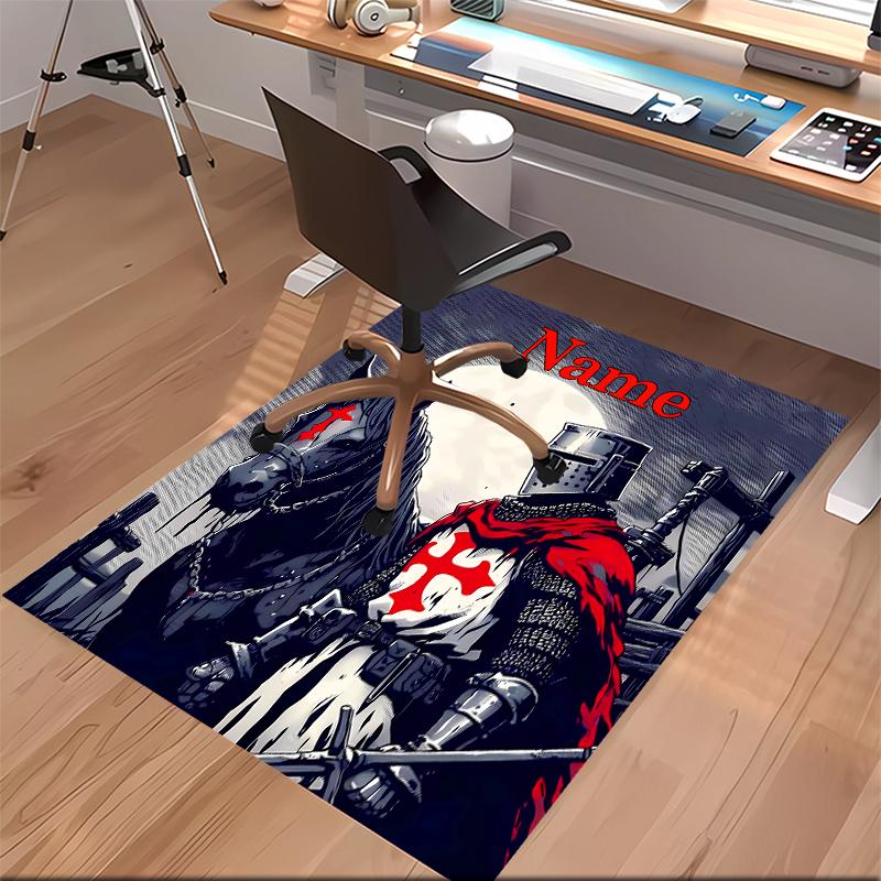 Custom personalization Knights Templar Print Area Rug - Soft, Washable Non-Slip Indoor Mat,Living Room,Home&Office Decorative Rug