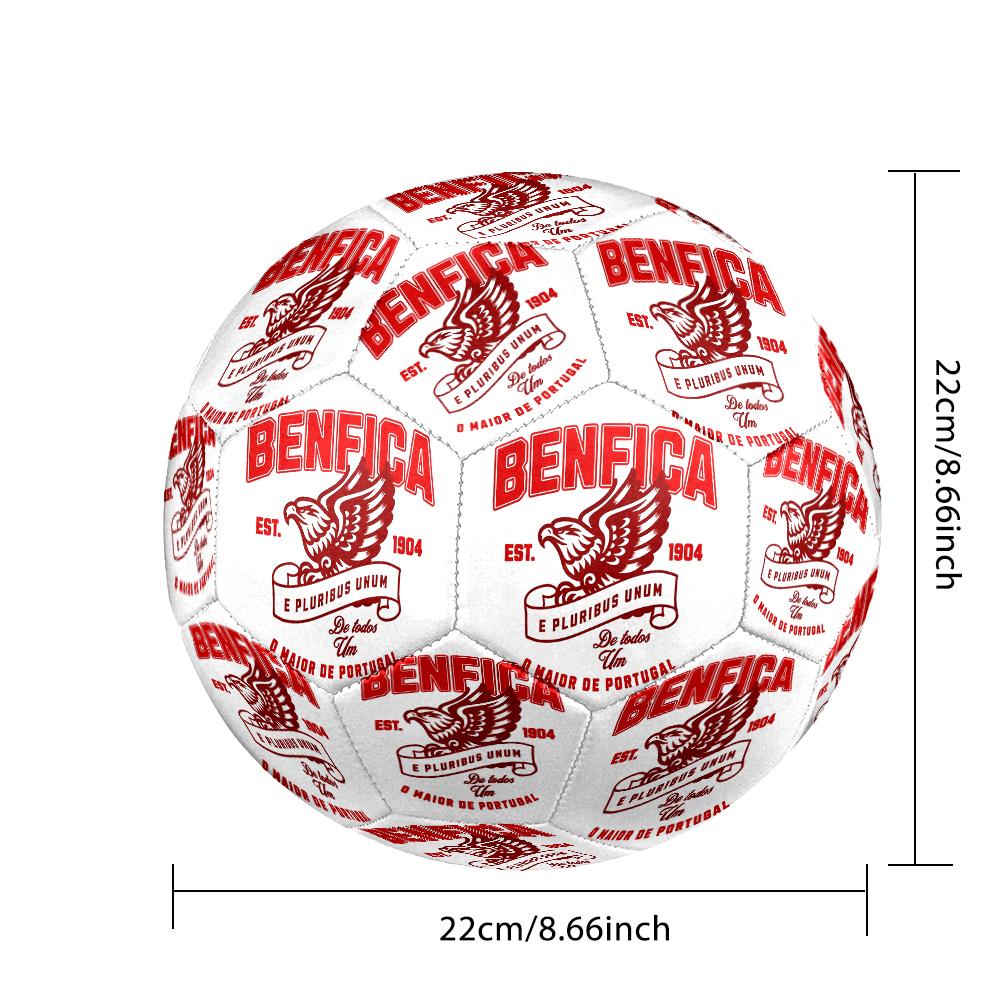 1pc SL Benfica Size 5 Soccer Ball, Standard Sport Football Firm Stitching for Training And Match, Gentle on the Feet, Durable and Unique