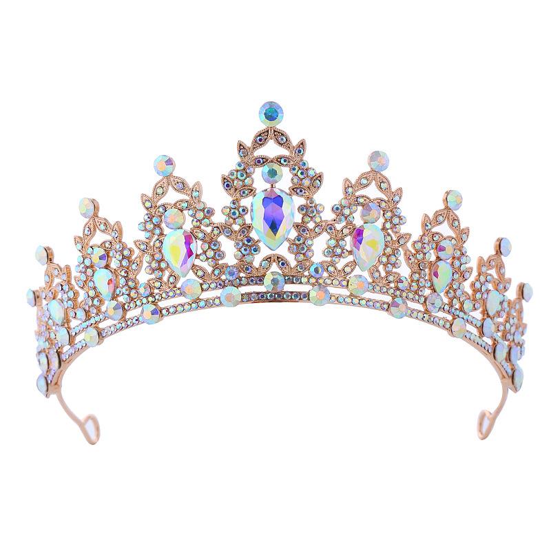 Невеста Корона Головной убор День рождения Свадебная повязка на голову Ювелирные изделия Королева Свадебный сплав Головной убор Аксессуар для волос Корона