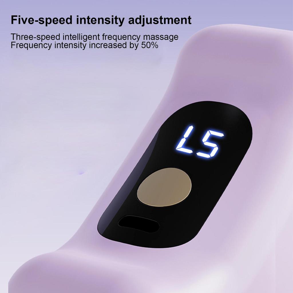 Полнотелое фасциальное кольцо 5-скоростной фасциальный удар Силиконовое кольцо Перезаряжаемый Type-C Эргономичный фасциальный массажер с регулируемым ремнем