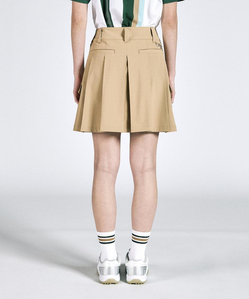 Skirt Pique Material Cargo Pocket Water Repellent Stretch Sunscreen Golf MG4FSK21L BG00 [Munsingwear] Women's (Beige)