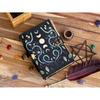 Handmade Leather Moon Journal with Antiqe Dekle Pepar for Men Women Birthday Gifts Traveling Sketchbook Handmade Book of Shadows