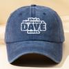 DAVE Letter Print Baseball Cap Unisex Outdoor Fashionable Versatile Trendy European and American Minimalist Style Peaked Cap