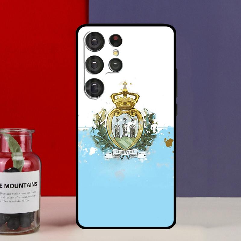 San Marino Flag Funda Case For Samsung Galaxy S25 Ultra S9 S10 S20 S21 FE S22 S23 Plus S24 Ultra Phone Cover