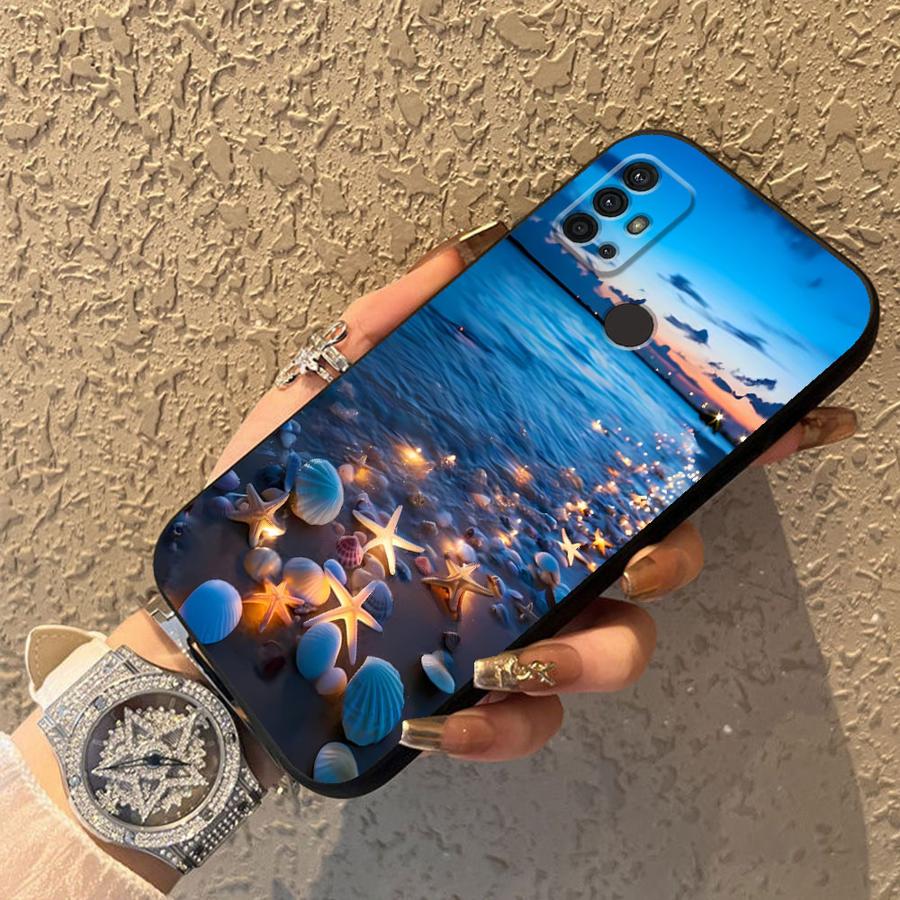 Чехол для Motorola Moto G71 G22 Edge40 G32 G53 G30 Edge 20 Pro 30 Lite G51 G73 G60s G52 G50 Чехол для телефона Узор 'Морской пейзаж'