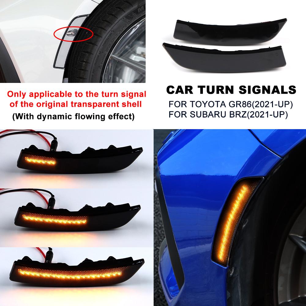 2PCS Lights For Subaru BRZ Toyota GR86 2025 2025 2025 2025 Car Amber Front Turn Signal LED Lamp Marker Blinker Indicator Light