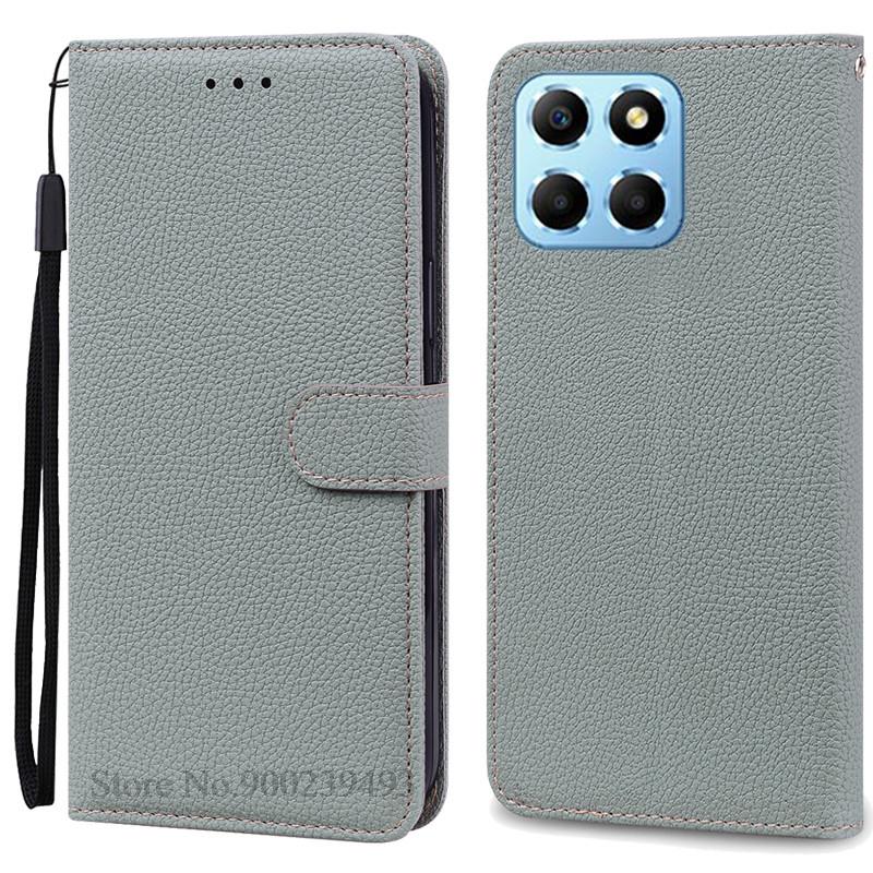 For Honor X6 Case Huawei Honor X6 2022 Cover Silicone Wallet Flip Leather Case For Honor X6 VNE-LX1 VNE-LX2 Phone Case Fundas