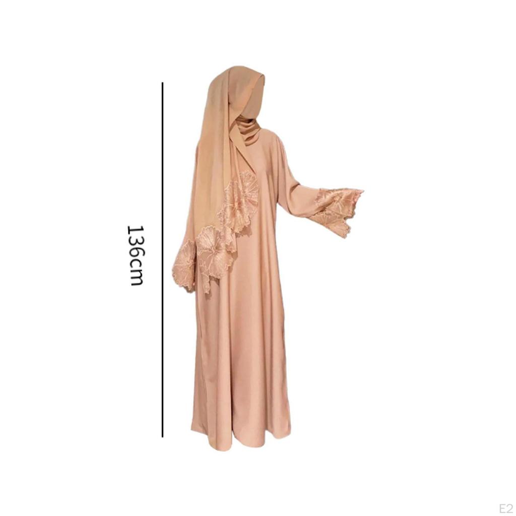 Женский мусульманский халат маленького размера с платком для молитвы на праздники и события