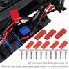 VFUE JST Plug Pins, JST Plugs, Durable JST Female and Male Plug Battery Connectors with Red Housing for RC Electric Helicopters (10 Pairs)