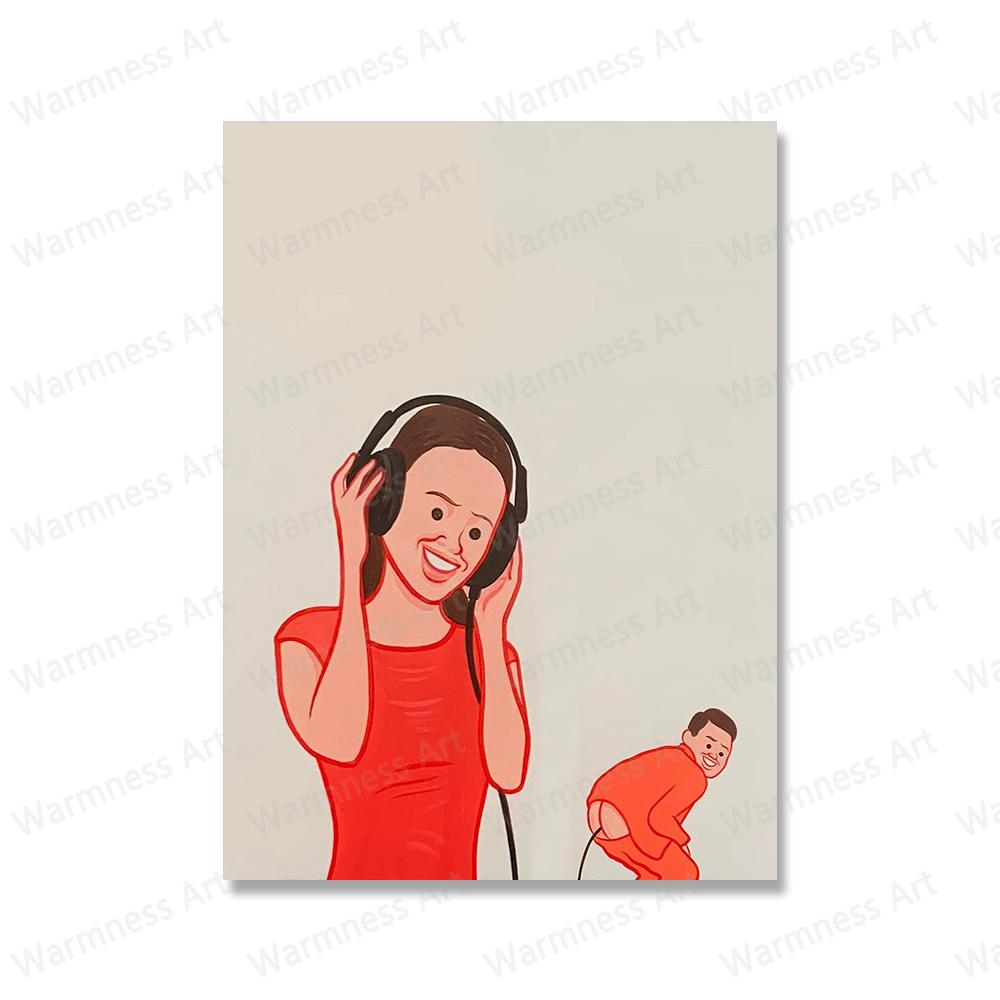 Funny Dark Humor Spain Joan Cornella Prints Canvas Painting Nordic Posters Music Wall Art Decor Pictures for Living Room Bedroom No Frame