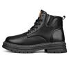 Hot Sale Fashion Brown Boots for Men Comfort Platform Men's Work Boots Lace-up  Leather Ankle Boots Casual Men Botas Masculino