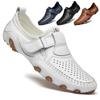 Genuine Leather Men Casual Shoes Handmade Italian Soft Hollow Out Leather Shoes for Men Breathable Summer Driving Shoes