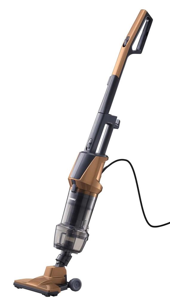 Twinbird Vacuum Cleaner Cyclone Stick Type Cleaner Cord Type Handy Lightweight 2WAY Powerful Suction Work Rate 100W Brown Gold TC-5147G