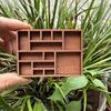 Miniature Trinket Shelf Wooden Crystal Display Shelf Miniature Collectibles Organizer Printers Tray for Gems Stones Shells
