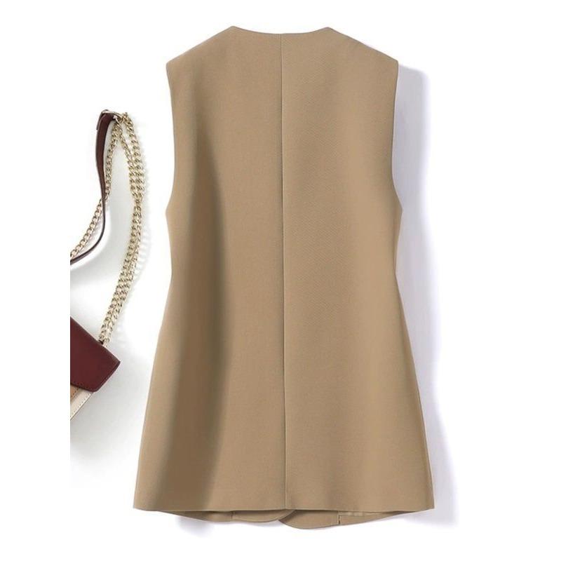 Spring Autumn Women Waistcoat Casual Sleeveless Vest Loose Fit Korean Style Fashion Outerwear