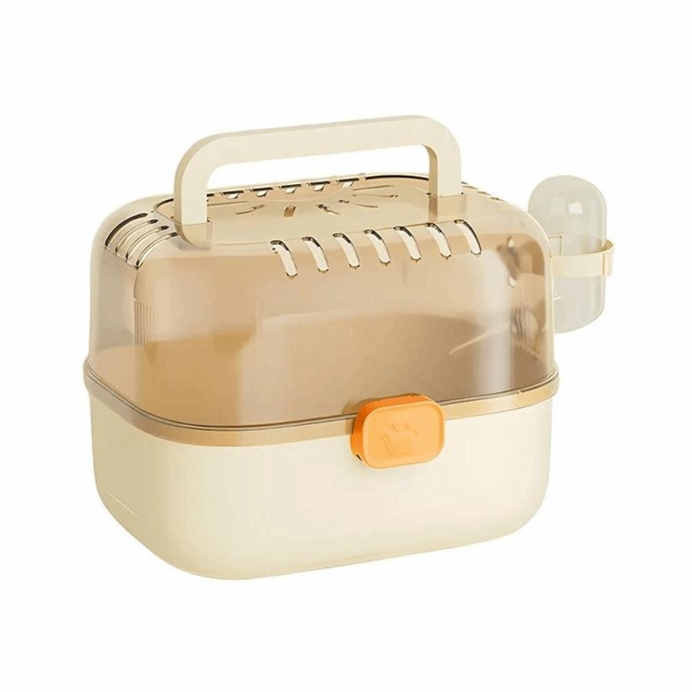 Secure Latches Small Pet Cage Ventilated Guinea Pig Handheld Case Hamster Travel Carrier Outdoo