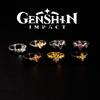 Аниме Genshin Impact Rings Zhongli Tartaglia Xiao Albedo Venti Kamisato Ayaka Finger Adjustable Ring Women Men Cospaly Gift