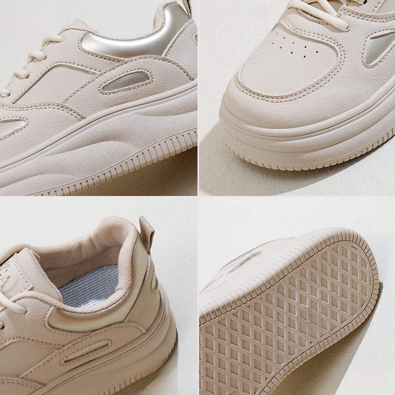 Autumn New Ins Breathable White Shoes for Women Low-Top Casual Board Shoes Platform Platform Shoes for Women