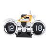 Mechanical Flip Clock Plastic PVC Battery Powered Desktop Motorcycle Clock for Bedroom Living Room