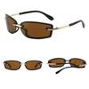 Y2K Dopamine Square Sunglasses PC UV Protection Sun Glasses Candy Color Rimless Sunglasses  Punk