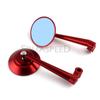 CNC Aluminum Motorcycle Rear View Mirrors Blue Lens Side Mirror Black Red Blue for Motorbike Scooter Moto Racing