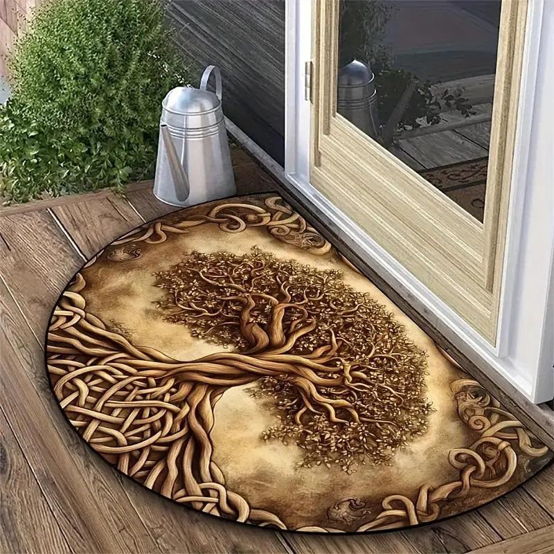 Semi-circular Carpet Retro American Home Floor Mat Entrance Mat