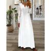 Spring and Autumn Women's Dress Fashion Temperament Flower Petal Sleeve Long Sleeve Dresses Long Dresses