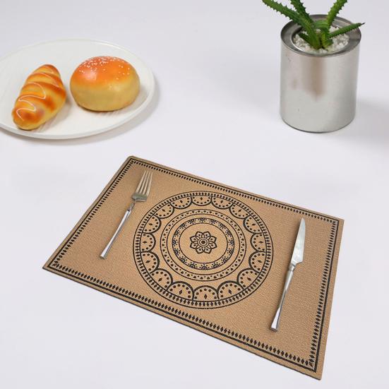 Винтажная подставка для столовых приборов с буквами, водонепроницаемая, термостойкая, нескользящая, теплоизоляция, можно мыть в посудомоечной машине, прямоугольный защитный декоративный коврик для обеденного стола