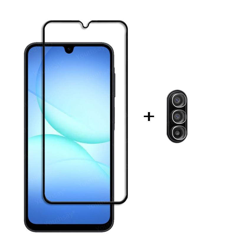 Для Samsung Galaxy A17 Защитное стекло Full Cover Samsung Galaxy A17 Защитная пленка для экрана 9H Защитная пленка для линзы Samsung Galaxy A17