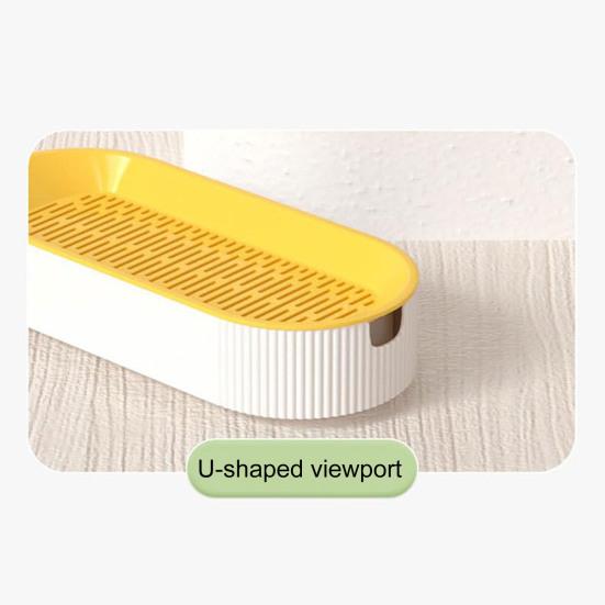 Cat Grass Planter Soilless Planting Visible Water Level Drain Grid U-hole Sturdy Sink Detachable Catnip Grow Box Pet Supply