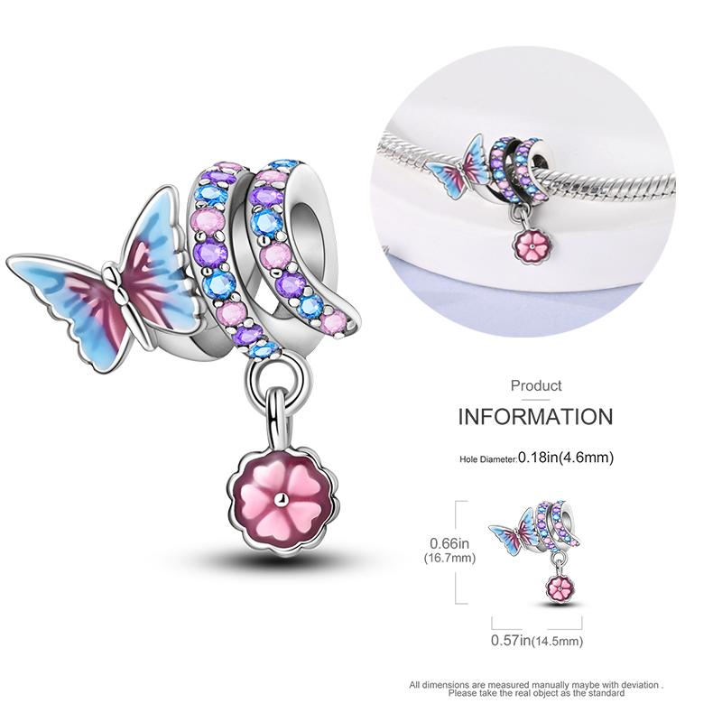 New Copper Bow Star Love Pink Series Charm Beads Suitable For 3Mm Original Bracelet Diy Fashion Jewelry Gift