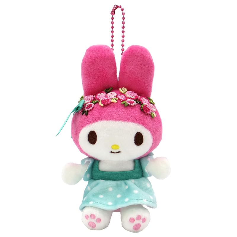 Nakajima Corporation Коллекция брелоков My Melody Kuromi My Melody Цельный костюм Мятный 207890-25 В13 x Ш7.5 x Г6см