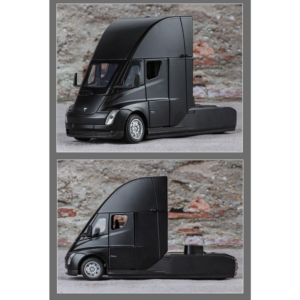 1/32 Tesla Trailer Литая модель игрушечного автомобиля для детей, коллекция для мальчиков