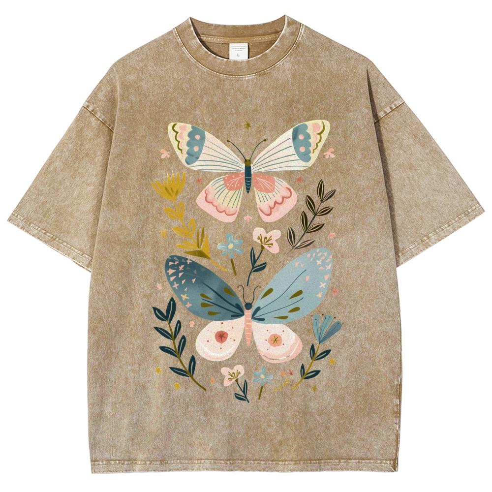 Винтажная модная новая женская футболка с принтом бабочек Lucky Y2k, 100% чистый хлопок, мягкая и удобная, для повседневной носки