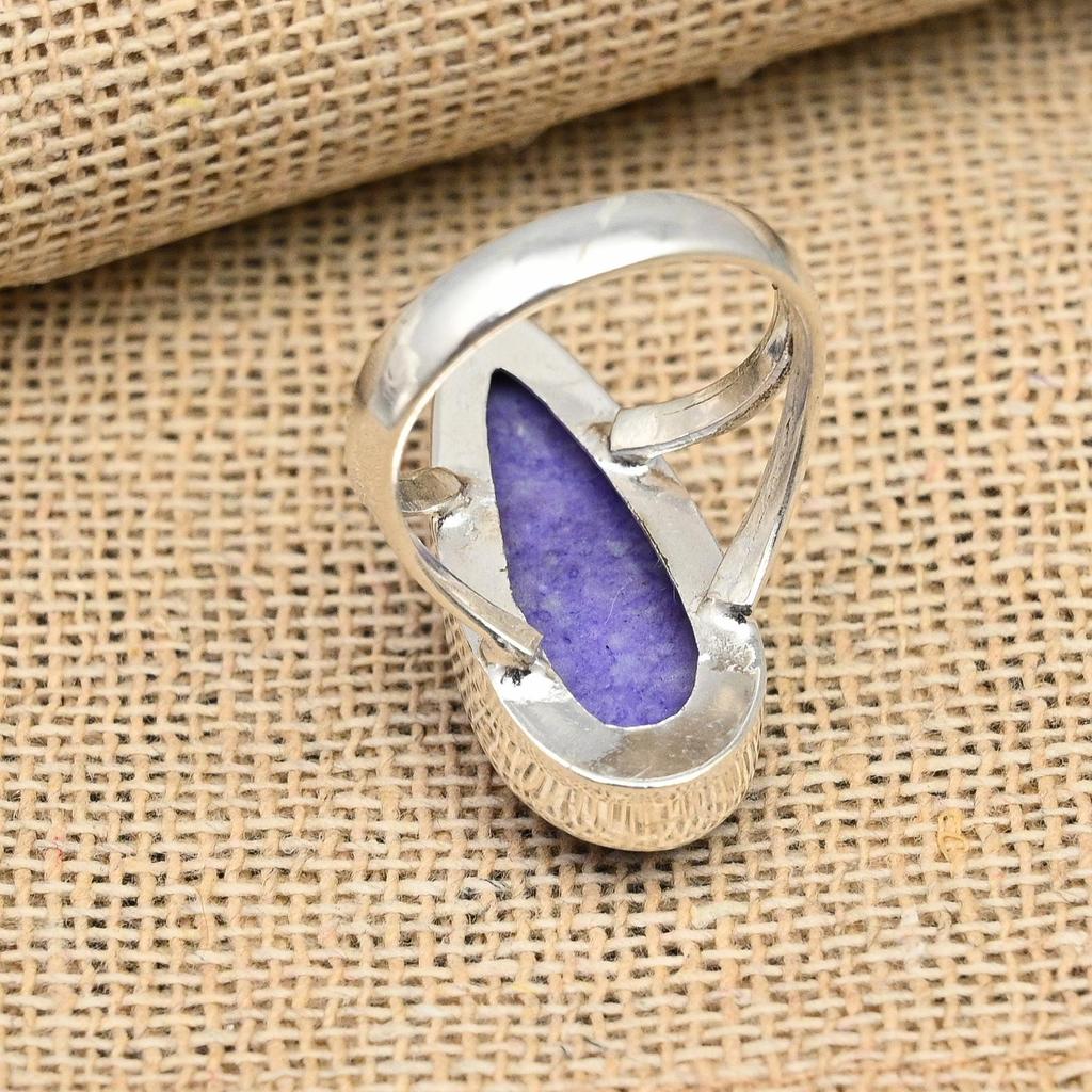 Красивый драгоценный камень чароит, ювелирные изделия ручной работы из стерлингового серебра 925 пробы для любви