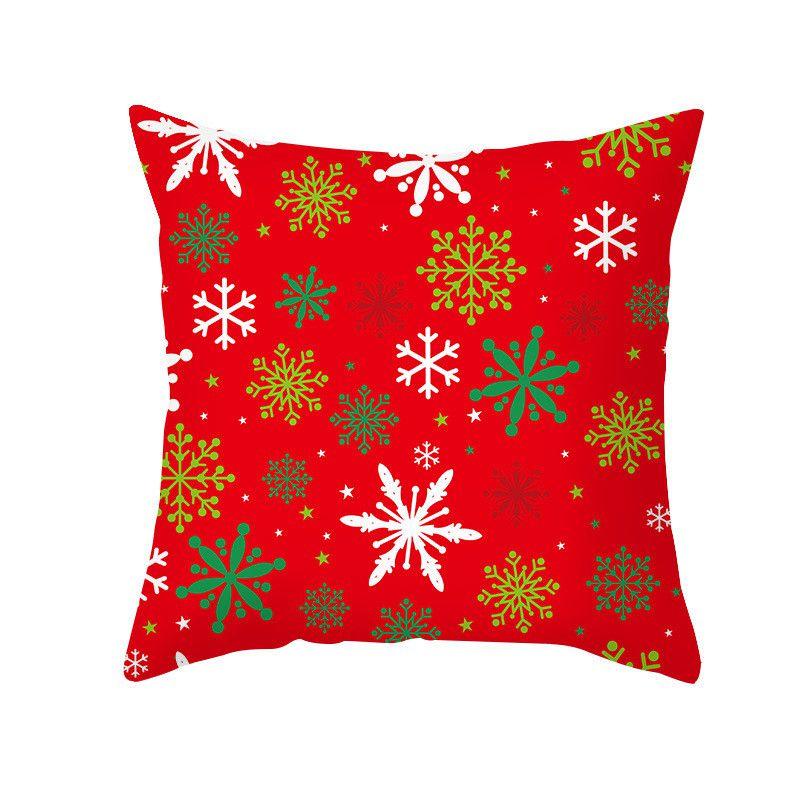 Luxurious Peach Skin Velvet Christmas Cushion Cover With Charming Santa Claus Print For Home