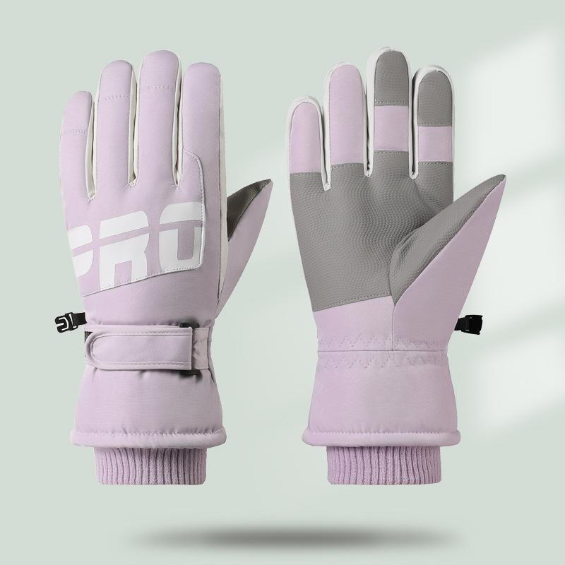 Ski Gloves for Men and Women Thermal Warm Snow Gloves Windproof Winter Gloves Breathable Snowboard Gloves Fleece Lining Outdoor Touchscreen Gloves