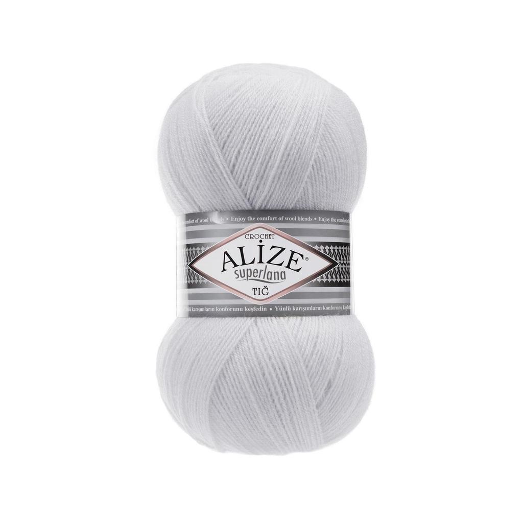 Шерстяная трикотажная пряжа - Alize Superlana Crochet(Тиг) - 4 Ball - Акрил - Платки - Аксессуары - Шарфы - Кардиган - 570 метров (100гр).