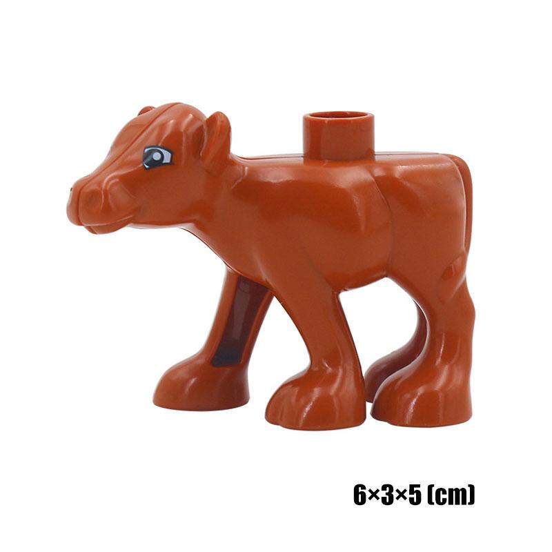 Big Size Building Blocks Animal Accessorie Compatible Duplo Rabbit Fish Bear Chicken Pig Duck Dog Cat Horse Cow Sheep Toys Gifts