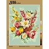Антикварная канва Летний букет 40x50см