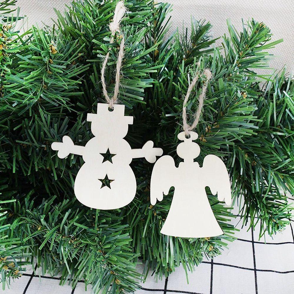 Tree Ornaments DIY Crafts Christmas Decorations Wooden Slices Wooden Tags Christmas Tree Pendant