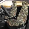 Богемные Винтажные Цветочные Автомобильные Чехлы на Сиденья Набор из 2 Штук Защитные Чехлы на Передние Ковшеобразные Сиденья Аксессуары Универсальная Посадка для Большинства Автомобилей Грузовиков