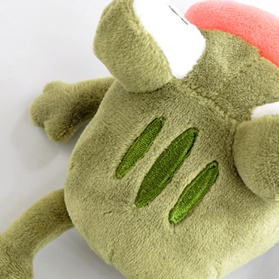 Забавная большая сумка-лягушка, кулон, плюшевая кукла, подвесной брелок для рта, кольцо