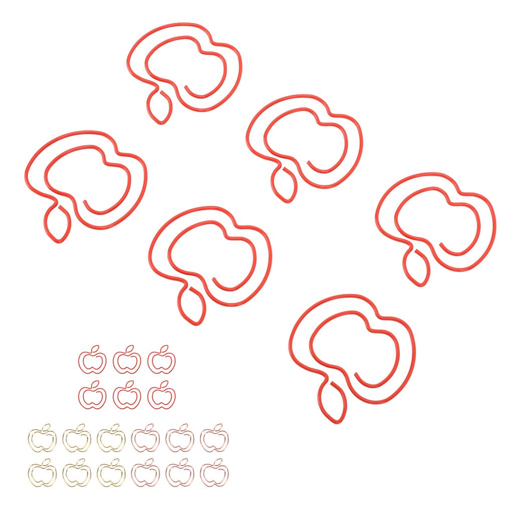 100 шт., фруктовые скрепки для бумаги, милые закладки, зажимы для бумаги, портативные забавные маленькие скрепки для бумаги с прозрачным 