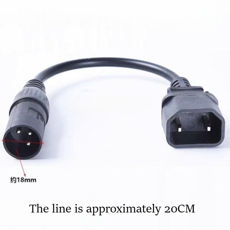 3-контактный XLR Зарядное устройство для электромобиля Литиевая батарея Зарядная станция Адаптер Универсальный зарядный кабель Штекерный разъем Папа Мама