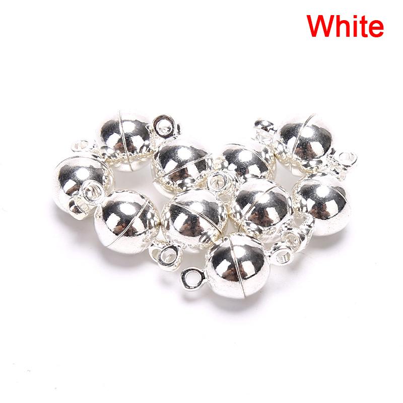 10Pcs Magnetic Lobster Clasps Buckle Hook Round Ball DIY Jewelry Making Findings